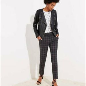 Loft Checkered Marisa Work Pants